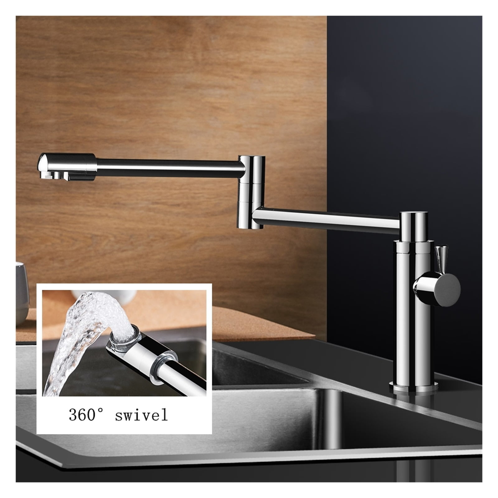 Brass Kitchen Faucets Single Cold Water Tap For Kitchen Single Lever Water Mixer 360 Rotate Sink Pot Filler Faucet
