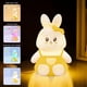 thumbnail image 4 of Lámpara de noche con forma de conejito, luz de noche para habitación infantil, recargable, ideal para dormitorio infantil, ideal como regalo, decoración de habitación infantil., 4 of 6