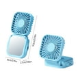 thumbnail image 3 of Fanshiluo Portable Fans With Their Own Vanity Mirrors USB Rechargeable Fan 3-speed Airflow Neck Hanging Suitable For Travel Home Office And Bedroom, 3 of 9