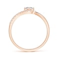 thumbnail image 2 of ANGARA Natural Solitaire Diamond Swirl Promise Ring in 14K Rose Gold for Women (Size-4.1mm| Color-I-J| Clarity-I1-I2) | April Birthstone, Anniversary, Jewelry Gift for Women | Natural Diamond Ring, 2 of 9