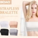 thumbnail image 4 of Sonducket Sujetadores sin tirantes para mujer, ropa interior acolchada sin costuras, vestido de noche fácil de combinar, diseño elástico de Ropa interior albaricoque, 4 of 6