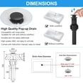 thumbnail image 6 of Matte Black Bathroom Faucet Set with   Drain, Single Handle Waterfall Spout Vanity Sink Kit,  Stainless Steel, 6 of 8