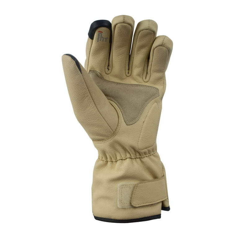  Volt Heated Leather Work Gloves - Rechargeable Battery Heated Working  Gloves for Men - Ideal for Work and Hunting - Durable Heating Men's Gloves  Ensuring Warm Hands in Cold Conditions 