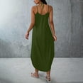thumbnail image 5 of OSFVNOXV Women Summer Maxi Dress Casual V-Neck Sleeveless Boho Spaghetti Strap Flowy Long Sundress Halter Tie Back Beach Dresses, 5 of 8