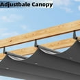 thumbnail image 5 of WildBreak Outdoor Pergola 10 x 13 Feet, Wood Grain Metal, with Retractable Canopy, Grey, 5 of 7
