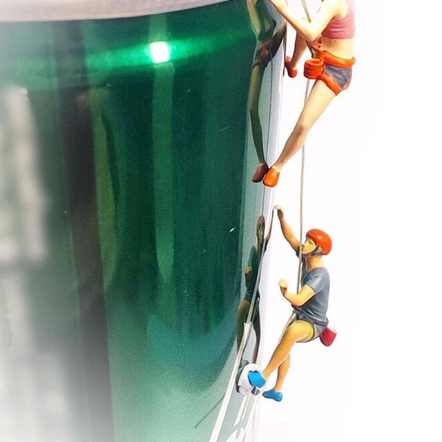 Figuras de personas escaladoras CUTICAT modelo pintado a mano 1/64 Figura de escalada en roca