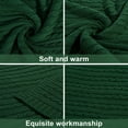 thumbnail image 2 of Organictune Cotton Cable Knitted Throw Blanket, Lightweight and Breathable Soft Blanket for Sofa and Bed, 51" x 67", Dark Green, 2 of 5
