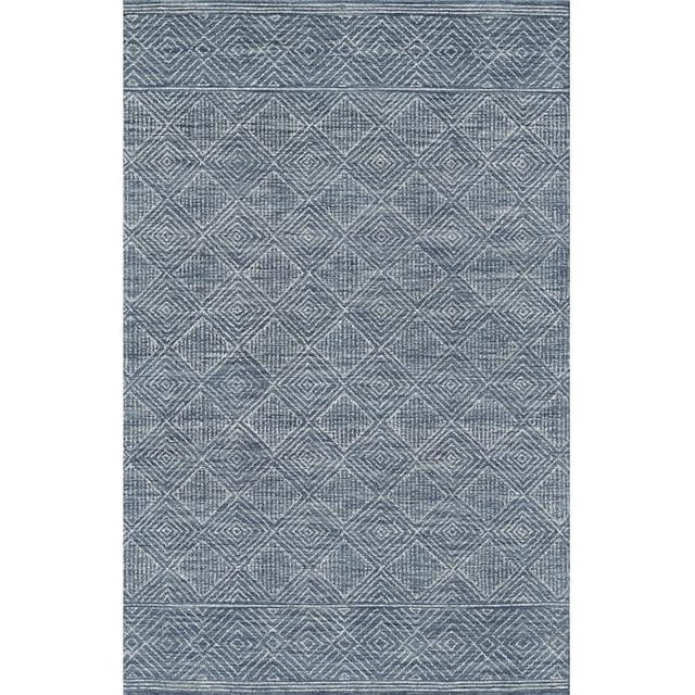 Momeni MALLOMRC-7DNM5080 5 x 8 ft. Mallorca Hand Hooked Contemporary Rectangle Area Rug, Denim