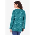 thumbnail image 2 of Roaman's Women's Plus Size Ultimate Cotton Crewneck Long Sleeve Tee, 2 of 6