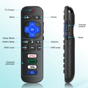 (Pack of 2) Replacement-Remote-Control for Roku-TV, Compatible with TCL Roku/for Hisense Roku/for Onn Roku/for Philips Roku Smart TVs (Not for Stick and Box)