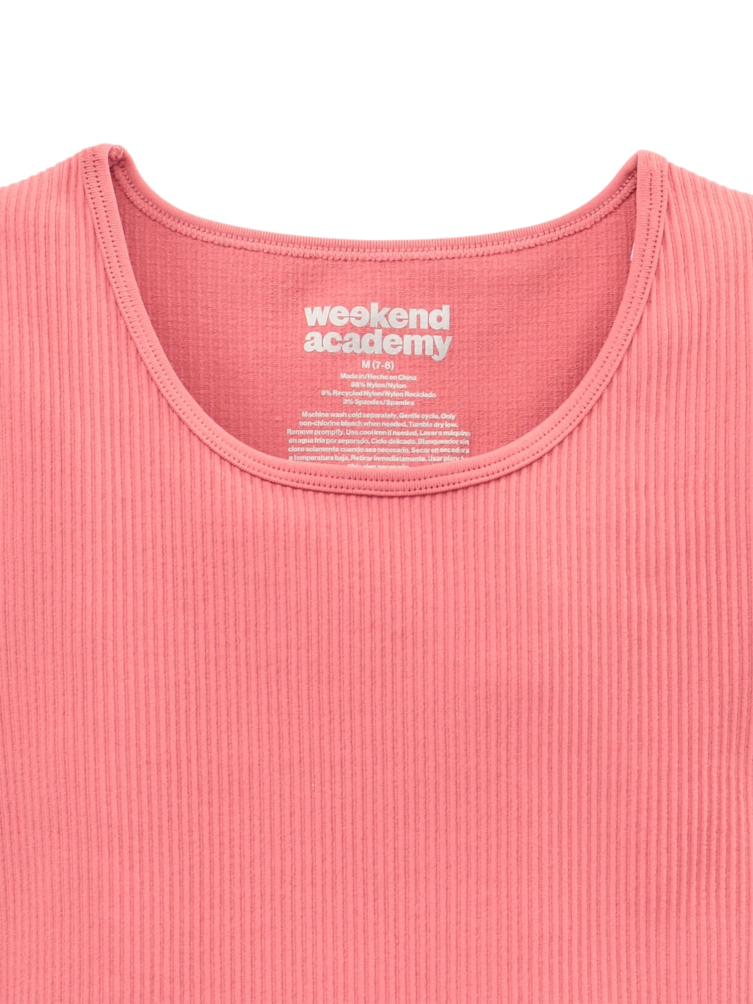 Weekend Academy Girls Cap Sleeve Seamless Top, Sizes 4-18