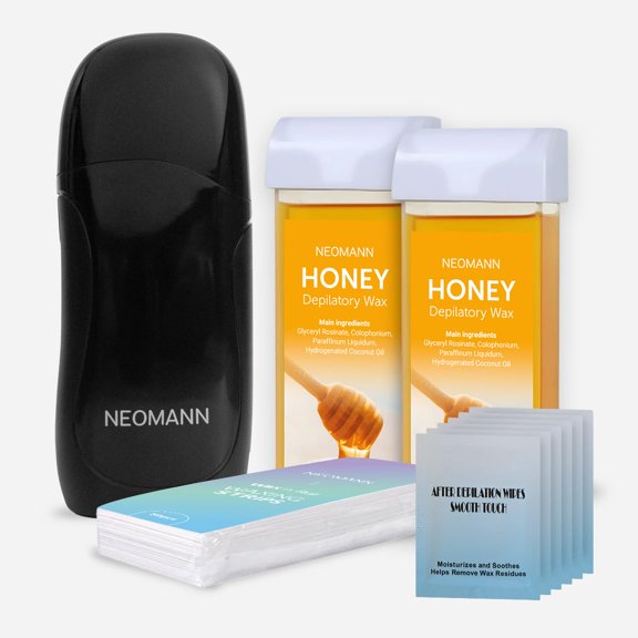 Kit de Depilación NEOMANN Roll-On Cera de Miel con 2 Recambios