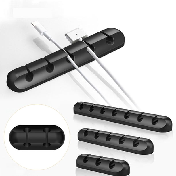 Soporte de Cable Organizador de Cables Macarena Winder de Silicona 2 Solt Negro