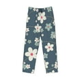 thumbnail image 6 of Uemuo Blue Flower Pattern Men's Wide Leg Palazzo Lounge Pants with Pockets Light Weight Loose Comfy Casual Pajama Pants-XX-Large, 6 of 9