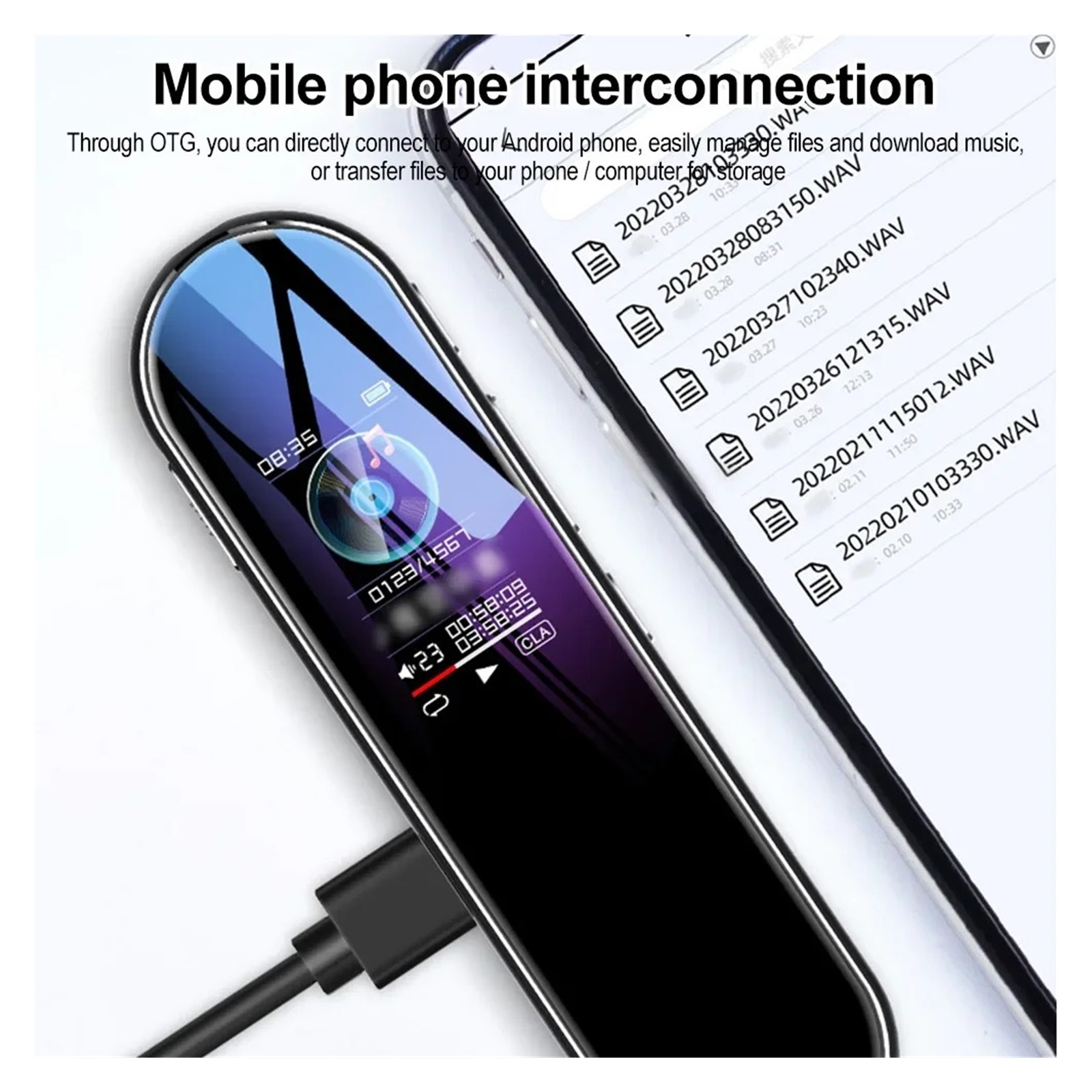 Multi-Function Voice Recorder Espia Stereo Sound Pickup Dynamic Noise Reduce Dictaphone ,Excellent Sound Quality