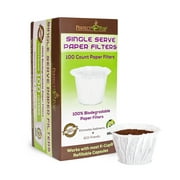 Perfect Pod Single Serve Paper Filters 100 Count Pack of Paper Filters with No Lid