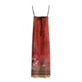 thumbnail image 5 of Tnhcen Women's Strappy Maxi Dress Adjustable Spaghetti Straps Floral Print 95% Polyester 5% Spandex 4-Way Stretch Casual Summer Beach Loose Fit Plus Size S-XL Boho Dress, 5 of 5