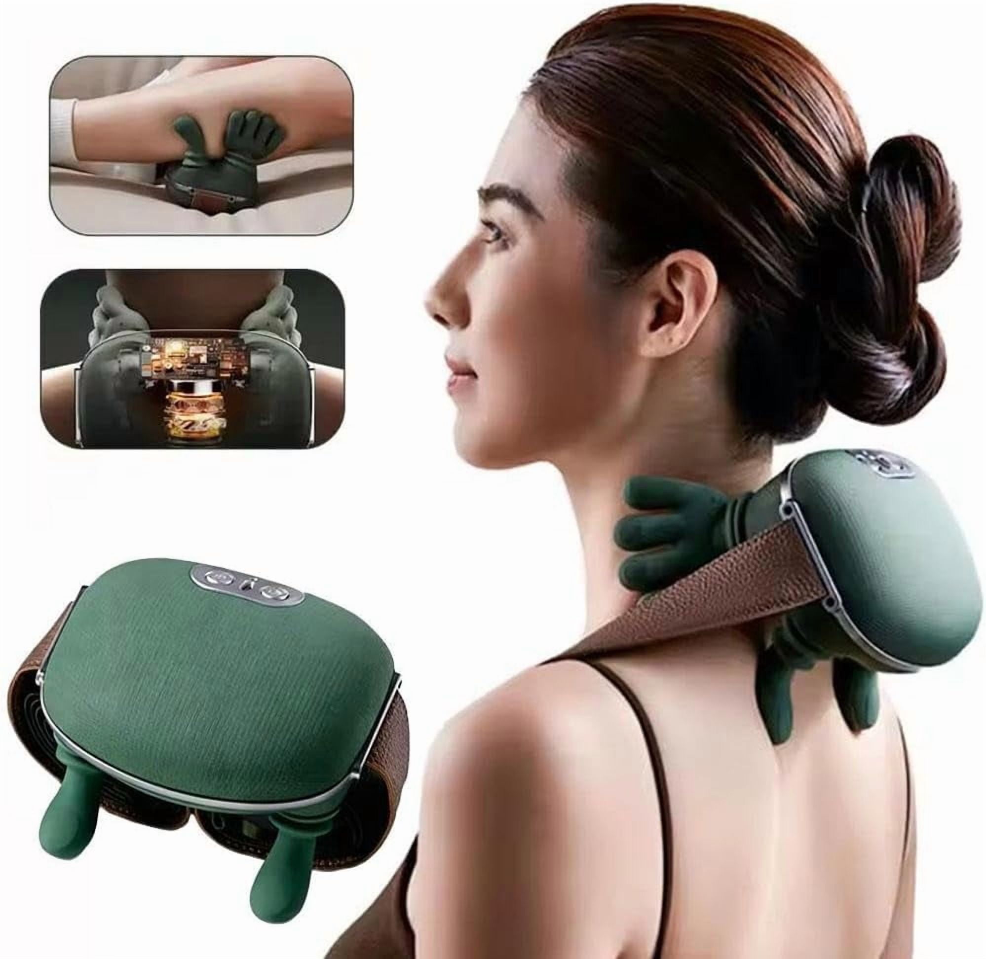 Bionic Hand Heating Massage Device, Portable Shiatsu Neck and Back Massager, Electric Deep Tissue 4D Kneading Massage, for Pain Relief and Muscle Relax