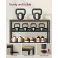 thumbnail image 6 of 5-Tier Shoe Rack for Entryway, Shoe Storage Organizer for 16-20 Pairs, Wooden Top, Steel Frame - Industrial Honey Brown/Ink Black, 6 of 7