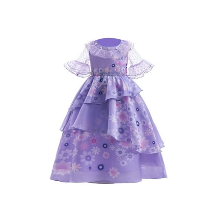 

Canrulo Little Girls Princess Dress Cosplay Costume Kids Dress Up Girl Tutu Dresses for Party Fancy Dress Clothes Purple 3-4 Years