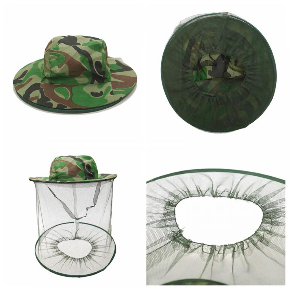 SSMENG Unisex Mosquito Head Net Hat,Sun Hat Beekeeper Hat for Outdoor Fishing Gardening Camping Hiking Beekeeping 