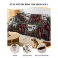 thumbnail image 4 of Western Boho Couch Cover, Farmhouse Country Rustic Chic Wild Nature Cabin Deer Sofa Cover Blanket for 1 Seat Cushion, Sectional Sofa Slipcover Furniture Protector for Living Room Bedroom 71''x91'', 4 of 9