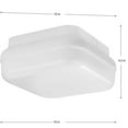 thumbnail image 2 of Hard Nox Collection White 10" Square Flush Mount Light, 2 of 2