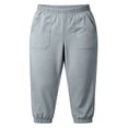 thumbnail image 7 of Besolor Womens Plus Size Capris with Pockets High Elastic Waist Cinch Bottom Pants Casual Athletic Workout Capri Trousers, 7 of 7