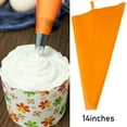 thumbnail image 6 of 5Pcs Piping Bags,14" Extra Long Piping Bags for Frosting Cake & Dessert Decorations, Cake Embosser, Reusable Dessert Cream Embellishment Squeeze Bags, Durable & Tear-Free(Orange,14x8.6"), 6 of 8
