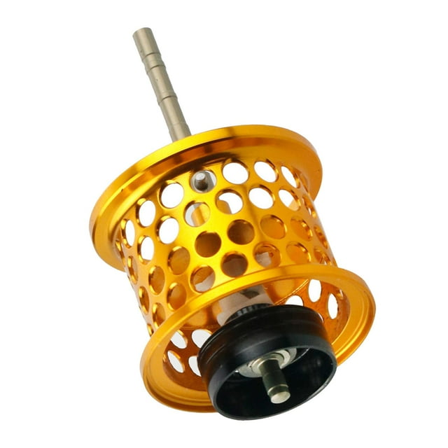 Carrete de pesca kusrkot baitcasting poco profundo de aluminio ligero dorado