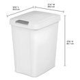 thumbnail image 3 of 7.5 Gallon White Trash Can with Touch Lid - Office, Kitchen, Bathroom Wastebasket - Under Sink Garbage Can - Durable Plastic Bin with Locking Lid, 3 of 7