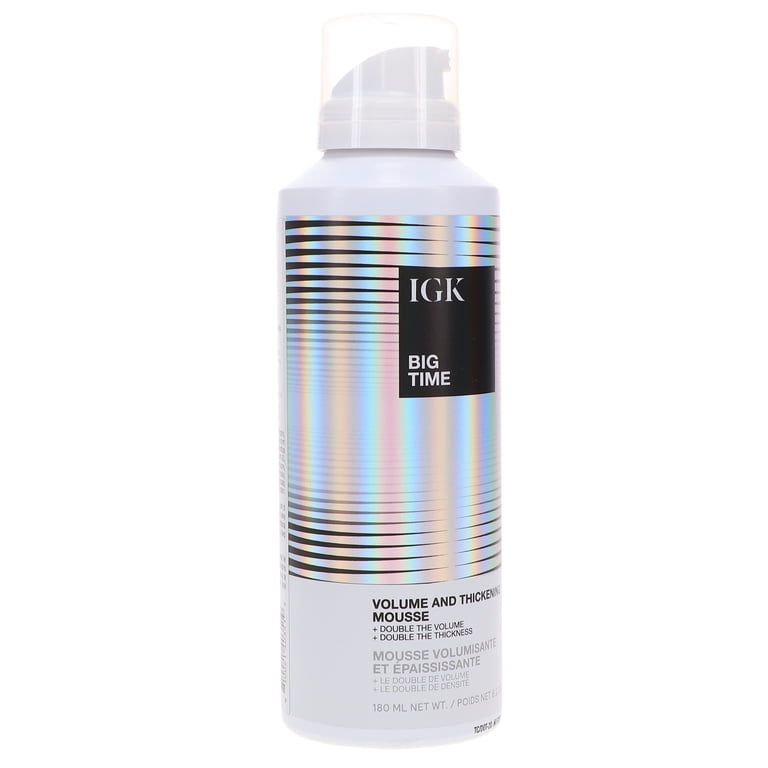 IGK Big Time Volume and Thickening Mousse, Root Lift, Heat