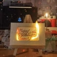 thumbnail image 2 of Flame Burning Greeting Card DIY Handmade Burning with Matches Happy Birthday Envelope Paper Material Wrapped Greeting Card Gift (White Card), 2 of 6