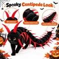 thumbnail image 3 of Halloween Pet Centipede Costume, Adjustable Plush Bug Hooded Apparel for Cats and Small Dogs, 3 of 9