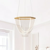 Retro Lassel-like LED Chandelier, Modern Novel Dimmable LED Pendant Light for Living Room Dining Room Kitchen Hallway
