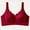 Red, variant on Women Adjustable Strap Seamless Bra, Front Buckle Smoothing No Underwire Bras, Gathered Support Lingerie