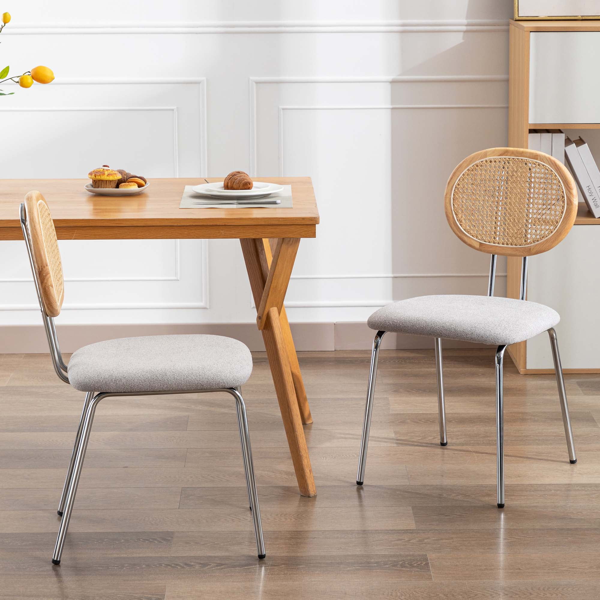 Duhome Modern Dining Chairs Set of 2, Dining Room Chairs with Boucle