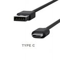 thumbnail image 3 of Black Short 1ft Type-C Cable Rapid Charger Sync USB Wire USB-C Power Data Link Cord Supports Fast Charging Q6D for Samsung Galaxy S9 S9+, 3 of 4
