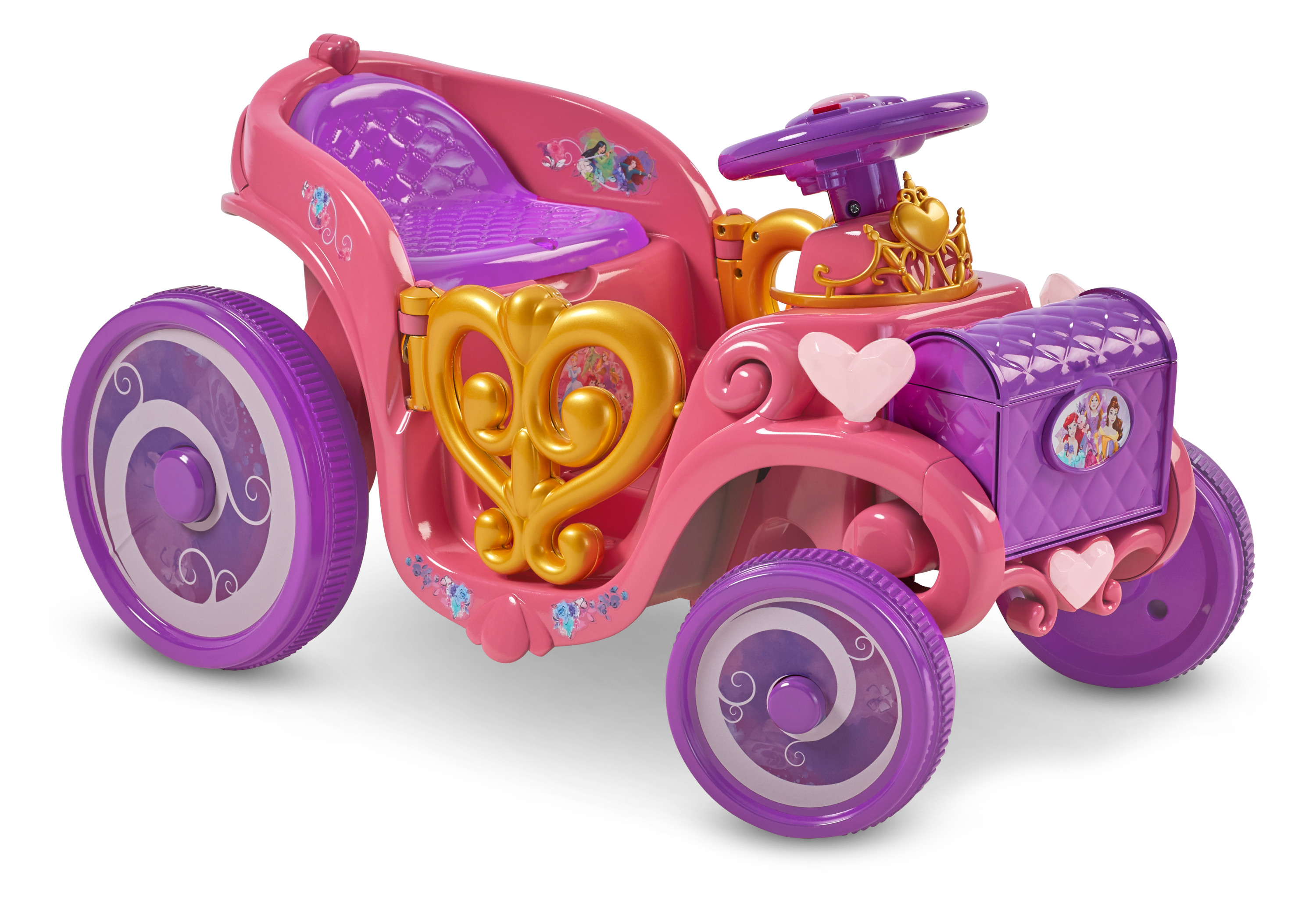 Disney Princess Enchanted Adventure Carriage Quad, 6-Volt Ride-On Toy by Kid Trax, ages 18-30 months, pink - image 7 of 8