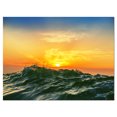 thumbnail image 2 of Soleil Brillant et Vagues Lumineuses - Impression sur Toile Photo de Plage, 2 of 3