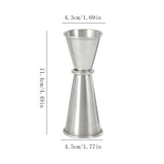 LKXGBMY 1 PCS Bartender 304 Stainless Steel Cocktail Jigger 2 OZ 1 OZ Professional Double Jigger Rustproof Cocktail Measuring Cup for Home Bar Party
