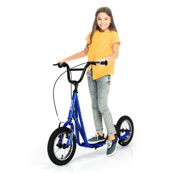 Infans Kick Scooter Carbon Steel Frame W/12" Air Filled Wheel Youth Kids Multi-colors