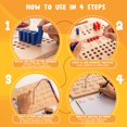 thumbnail image 4 of Hulats Tablero de clavijas de conteo Montessori - Tablero de rastreo de números y letras - Alfabeto Montessori de madera y juguetes para contar para niños pequeños de 3 años o más - Aprendizaje del al, 4 of 5