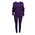 thumbnail image 2 of Conjunto de ropa deportiva de 2Pcs para mujer, pantalones con cordón, sudaderas con capucha, top Chicuu Traje de dos piezas, 2 of 7