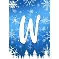 thumbnail image 2 of America Forever Winter Monogram Letter W Winter Forest Garden Flag Vertical Double Sided 12.5 x 18 inches Happy Holiday Christmas Seasonal Flags for Outdoor, Yard Porch, Snowflakes Garden Flag, 2 of 3