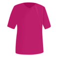 thumbnail image 4 of vigerkar Women's Oversized T Shirts V Neck Tees Summer Half Sleeve Casual Comfy Cozy Cotton Tunic Tops Plus Size 2025 Hot Pink, 4XL, 4 of 4
