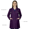 thumbnail image 3 of HeedFit Women's Poly-Cotton Lab Coat 35-Inch Length, xl, Purple, 3 of 6