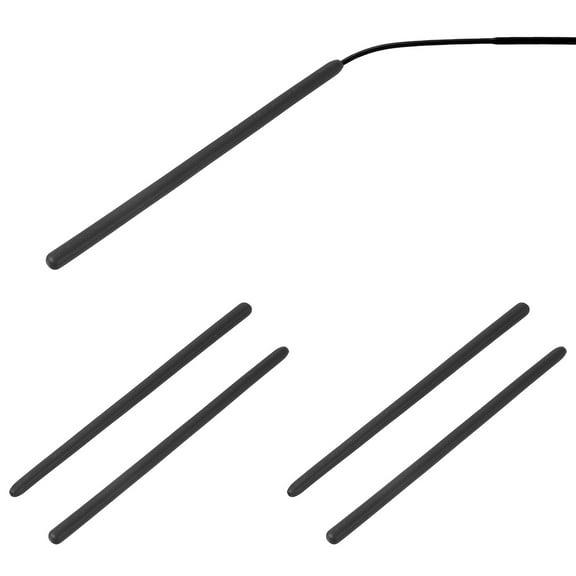 Uxcell 2 Pairs Eye Glass Replacement Temples, Silicone Anti-Slip Eyeglass End Tips Glasses Retainers Fits 1-1.2mm for Round Thin Metal Eyeglass Sunglasses Temple, Style4 Black