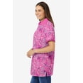 thumbnail image 3 of Woman Within Plus Size Perfect Printed Short-Sleeve Polo Shirt, 3 of 4