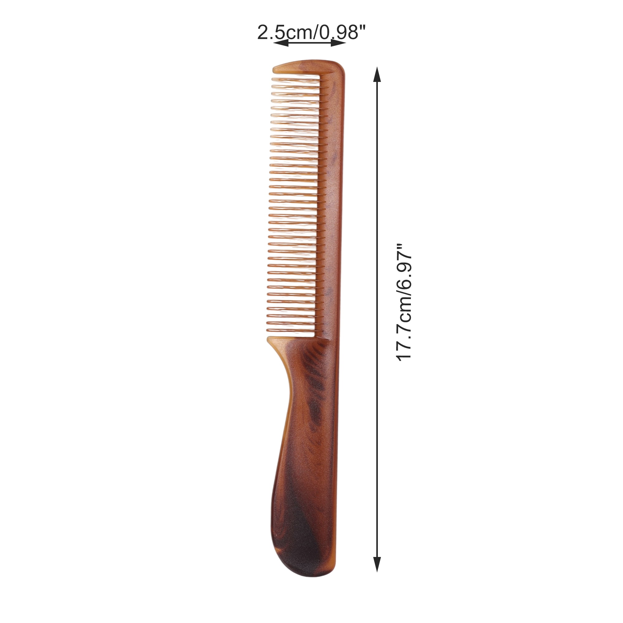 Unique Bargains 1 Piece Comfortable Two-Color Flat Comb in Amber Color for All Hair Types